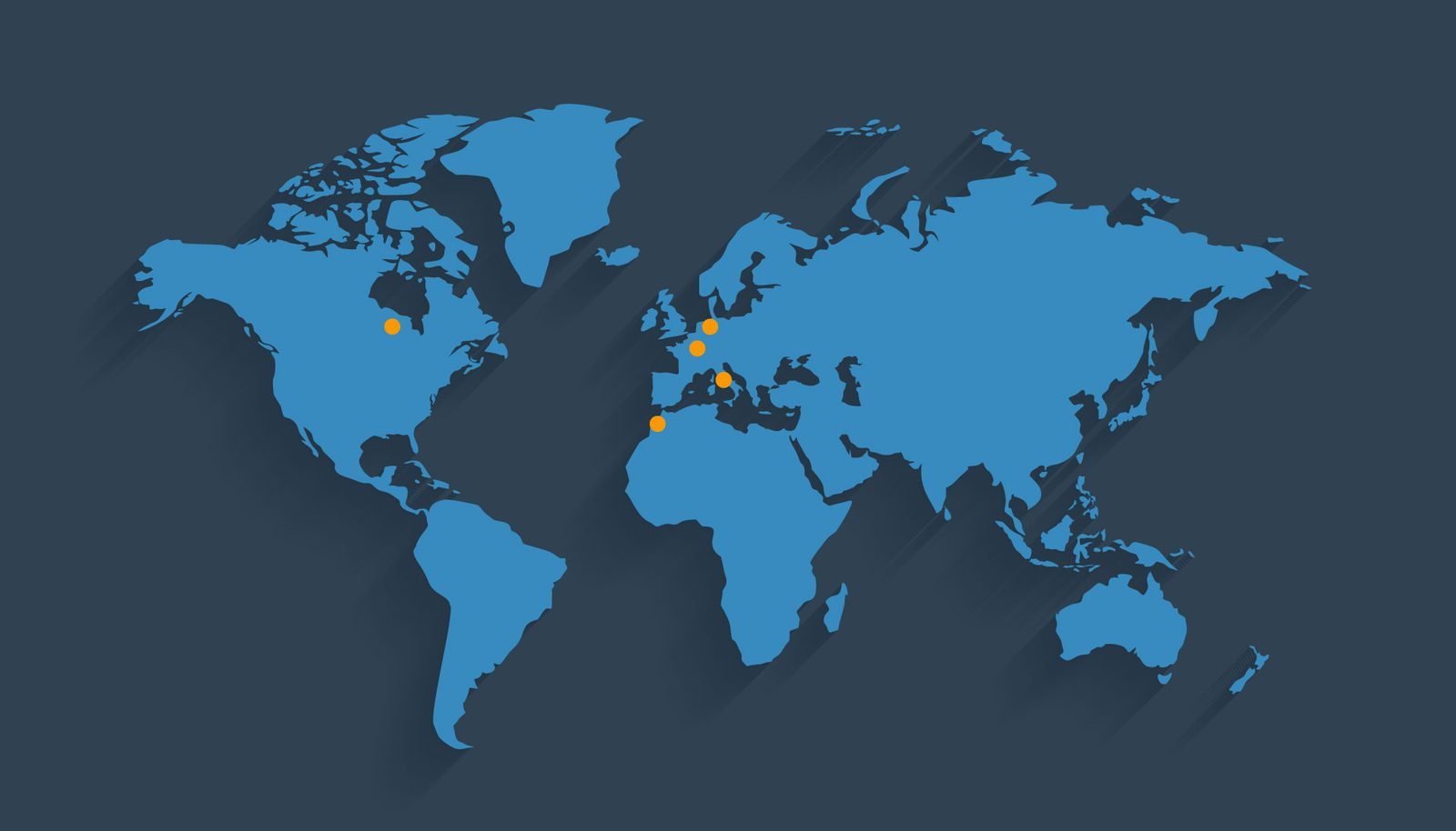 Mappa della presenza internazionale dello Studio